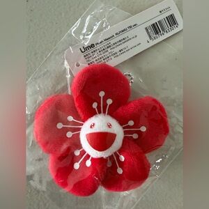 Takashi Murakami Flower Pin Keychain Ume Plum Blossom Plush Charm NWT Authentic